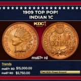 1909 Indian Cent TOP POP! 1c ms67+ rd SEGS