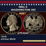 1994-s Proof Washington Quarter 25c pr70 dcam SEGS