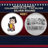 Marcie Peanuts Colorized Style - 1 oz Silver Round Round
