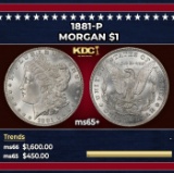 1881-p Morgan Dollar $1 Grades ms65+