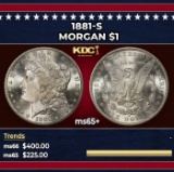 1881-s Morgan Dollar $1 Grades ms65+