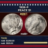 1926-p Peace Dollar $1 ms65+ SEGS