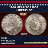 1900 Liberty Nickel Near Top Pop 5c ms67 SEGS