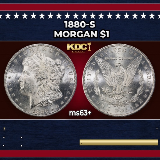 1880-s Morgan Dollar $1 Grades ms63+