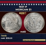 1921-p Morgan Dollar $1 Grades ms65