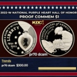 2022-w National Purple Heart Hall of Honor Proof Modern Commem Dollar $1 pr70 dcam SEGS