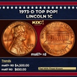 1973-d Lincoln Cent TOP POP! 1c ms67+ rd SEGS