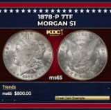 1878-p 7tf Morgan Dollar $1 Grades ms65