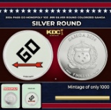 2024 Pass GO Monopoly 1oz .999 Silver Round Colorized Samoa Round