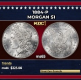 1884-p Morgan Dollar $1 Grades ms65