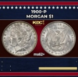 1900-p Morgan Dollar $1 Grades ms62+
