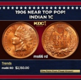1906 Indian Cent Near Top Pop! 1c ms66 rd SEGS
