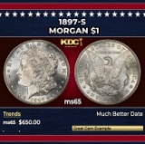 1897-s Morgan Dollar $1 Grades ms65