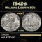 1942-s Walking Liberty Half Dollar 50c Grades ms66