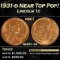 1931-d Lincoln Cent Near Top Pop! 1c ms65+ rb SEGS