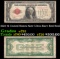 1928 $1 United States Note Ultra Rare Red Seal Grades vf+