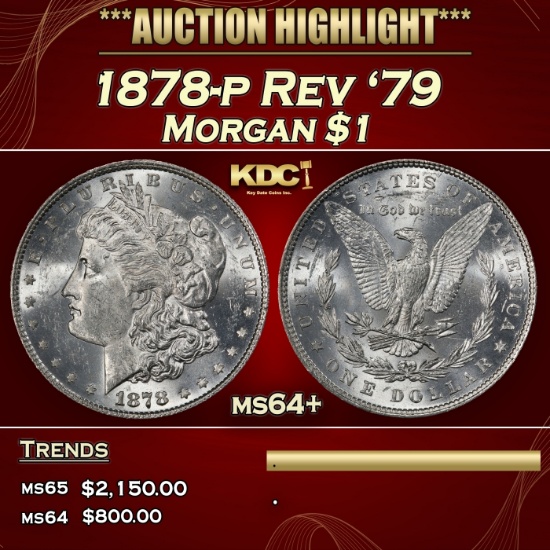 1878-p Rev '79 Morgan Dollar $1 ms64+ SEGS