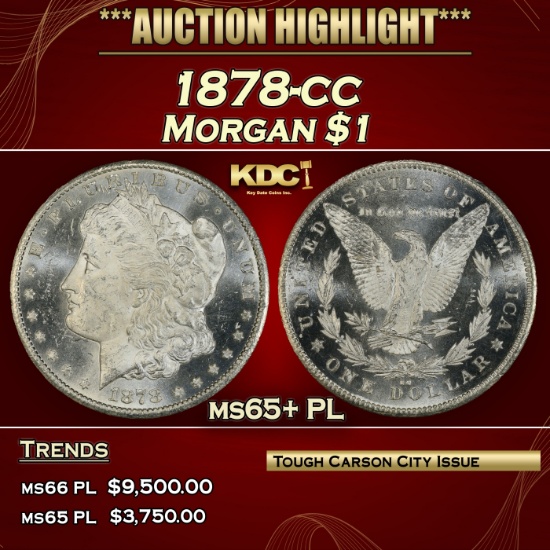 1878-cc Morgan Dollar $1 ms65+ PL SEGS