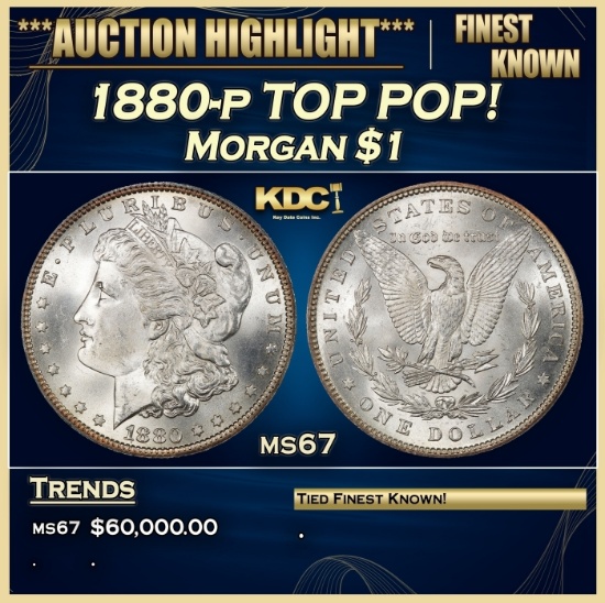 1880-p Morgan Dollar TOP POP! $1 ms67 SEGS