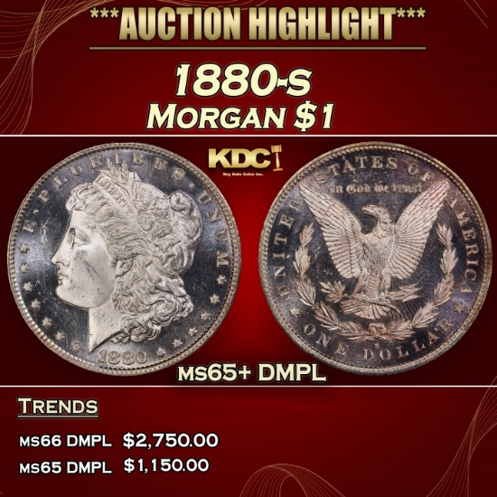 1880-s Morgan Dollar $1 ms65+ DMPL SEGS