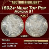 1892-p Morgan Dollar Near Top Pop $1 ms65+ SEGS