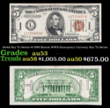 1934A $5 FRN Hawaii WWII Emergency Currency Key To Series Key To Series Grades Select AU
