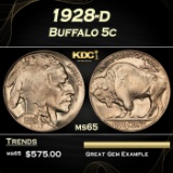 1928-d Buffalo Nickel 5c Grades ms65