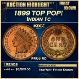 1899 Proof Indian Cent TOP POP! 1c pr68 rd SEGS