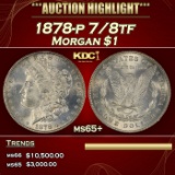 1878-p 7/8tf Morgan Dollar $1 ms65+ SEGS