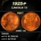 1925-p Lincoln Cent 1c ms66+ rd SEGS