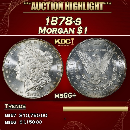 1878-s Morgan Dollar $1 ms66+ SEGS