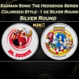 Eggman Sonic The Hedgehog Series Colorized Style - 1 oz Silver Round Round