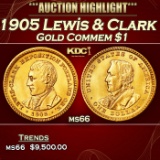1905 Lewis & Clark Gold Commem Dollar 1 ms66 SEGS