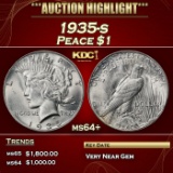 1935-s Peace Dollar $1 ms64+ SEGS