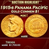 1915-s Panama Pacific Gold Commem Dollar 1 ms66 SEGS