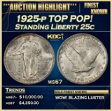 1925-p Standing Liberty Quarter TOP POP! 25c ms67 SEGS