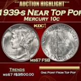1939-s Mercury Dime Near Top Pop 10c ms67 FSB SEGS