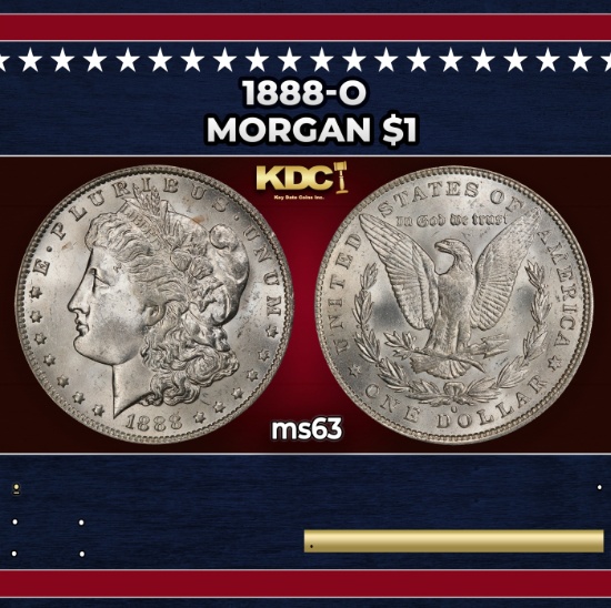 1888-o Morgan Dollar $1 Grades ms63