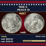 1926-s Peace Dollar $1 Grades ms65