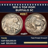 1931-s Buffalo Nickel TOP POP! 5c ms67+ SEGS
