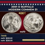 2001-d Buffalo Modern Commem Dollar $1 ms70 SEGS
