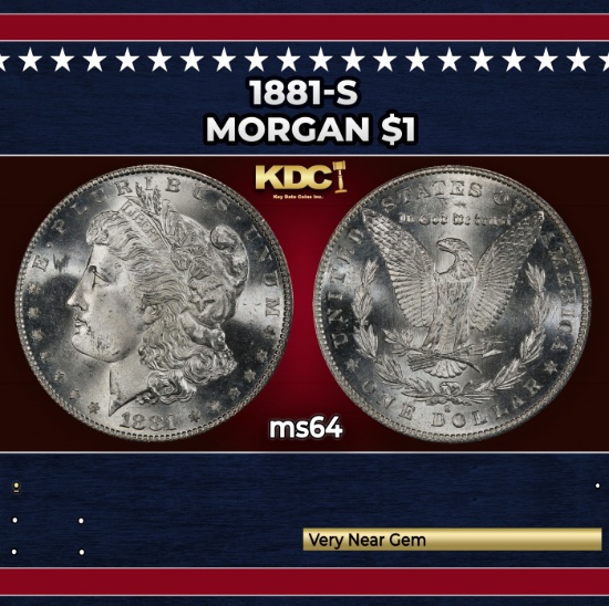 1881-s Morgan Dollar $1 Grades ms64