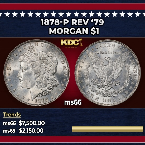1878-p Rev '79 Morgan Dollar $1 ms66 SEGS