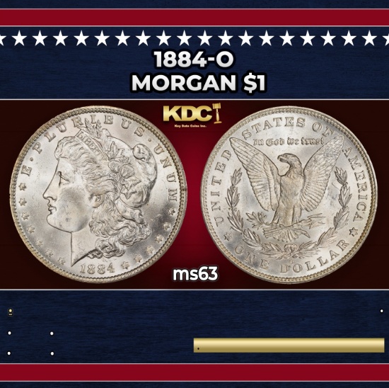 1884-o Morgan Dollar $1 Grades ms63