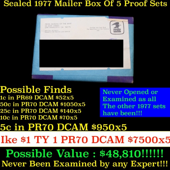 Original sealed box 5- 1976 United States Mint Proof Sets