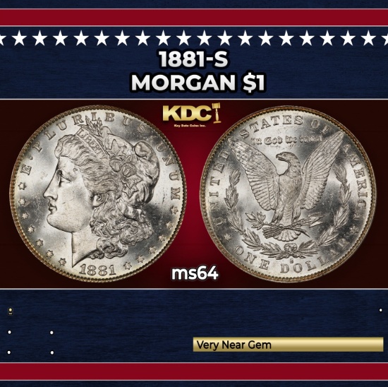 1881-s Morgan Dollar $1 Grades ms64