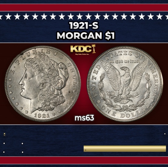 1921-s Morgan Dollar $1 Grades ms63