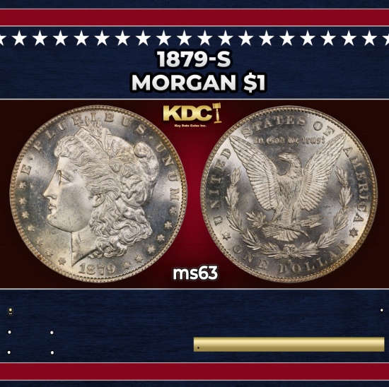 1879-s Morgan Dollar $1 Grades ms63