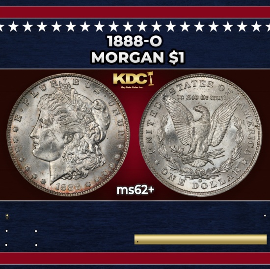 1888-o Morgan Dollar $1 Grades ms62+