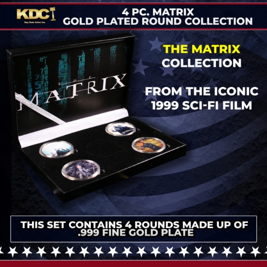 4 Coin Matrix Gold Plated Round Collection